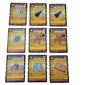 (9) 1999 Bandai DIGIMON Power Blast Trading Card Lot